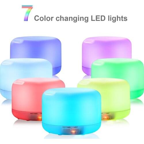 1000ML Air Aroma Diffuser Ultrasonic Humidifier Home 7 Color LED Light Electric Aromatherapy Essential Oil Aroma Diffuser
