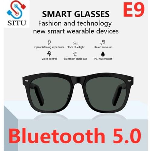 SITU E9 Waterproof Bluetooth Smart Glasses Hands-Free Call Music Sunglasses For iPhone Android Phone