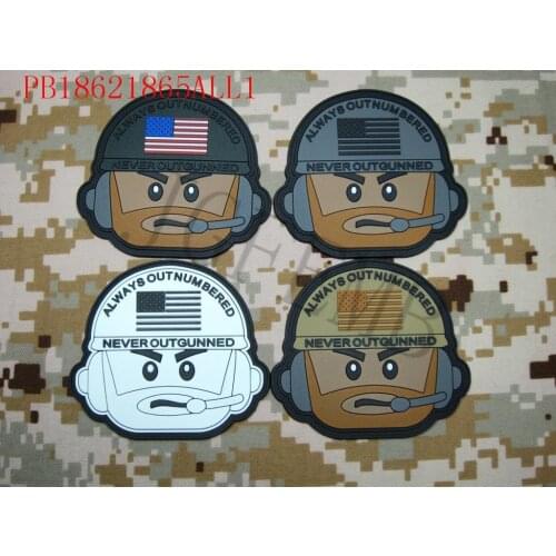 Always Outnumbered Never Outgunned Tactical military morale 3D PVC patch