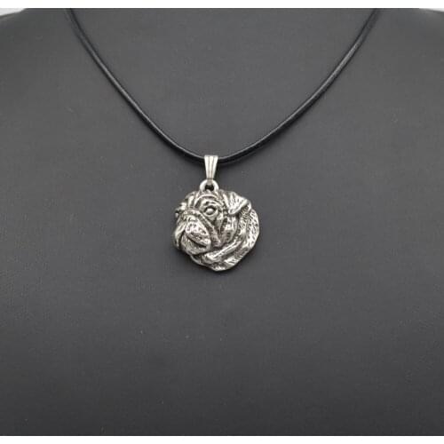 Fashion Cute vintage 3D Pug dog Pendant Choker women Necklace Trendy delicate charm gift Jewelry