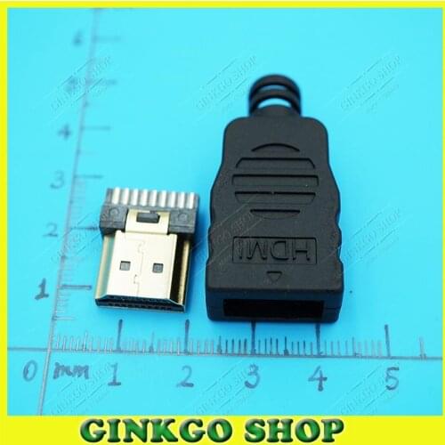 15sets/lot HDMI-compatible male Jack 19pin Connector, HDMI-compatible jack socket 19P 19-Pin Soldering Type HDMI-compatible