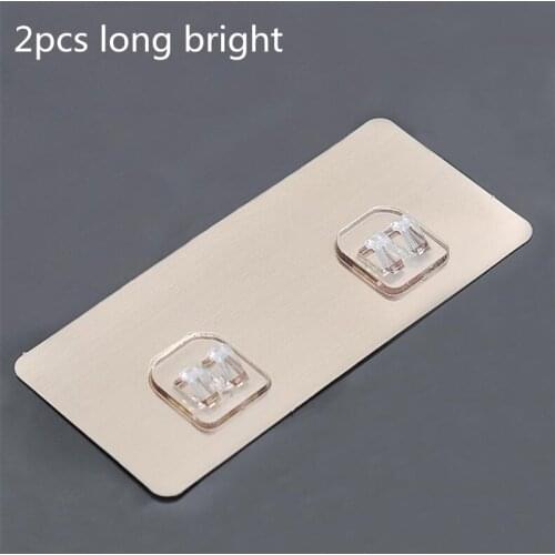 2Pcs Plastic Hooks Waterproof Sticker Hanger Self Adhesive Wall Mount Seamless Home Kitchen Bathroom Shelf Accessories Rack