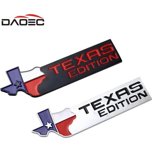 Car 3D Metal TEXAS EDITION Sticker For Dodge Jeep Wrangler Chrysler Car Rear Trunk Body Emblem Badge Styling Decorative Stickers