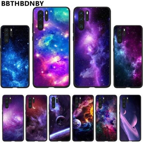 Interstellar Purple Space Star Soft black Phone Case For Huawei Y5 Y6 II Y7 Y9 PRIME 2018 2019 NOVA3E P20 PRO P10 Honor 10