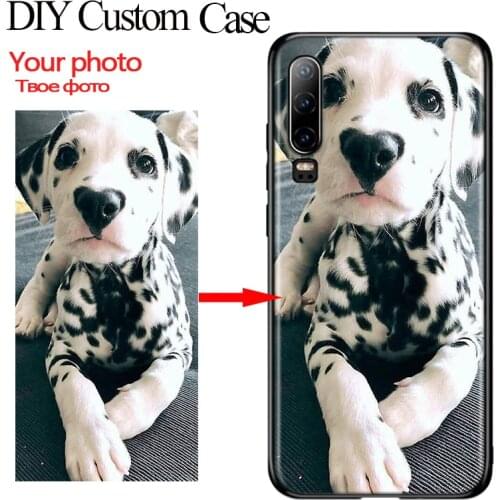 DIY Custom Personalized Black Phone Case for Huawei Nova 5T 3i P Smart Z Plus 2019 P40 P30 P20 Pro P10 P9 P8 Lite Plus E Cover
