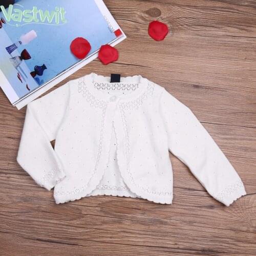 Children Girl Knitted Bolero Jacket Bridal Shrug Cape Kid Wedding Party Sweater Cardigan Cloaks Shawl Outerwear Flower Girl Coat