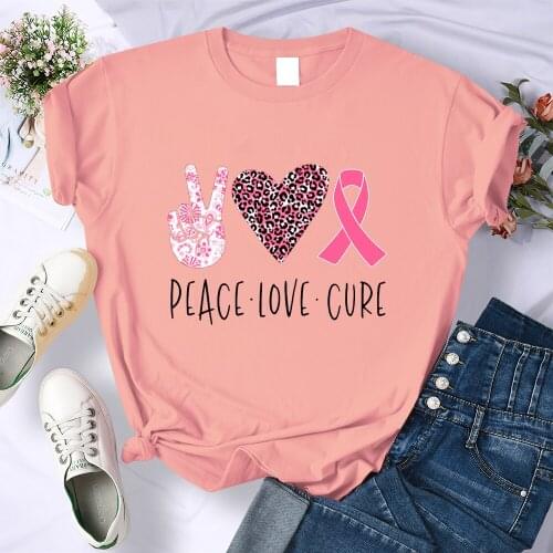 Grow Positive Thoughts T-shirt Vintage Women Peace Love Cure Print Tshirt Summer Casual Clothes Graphic Tee Mental Health Shirt