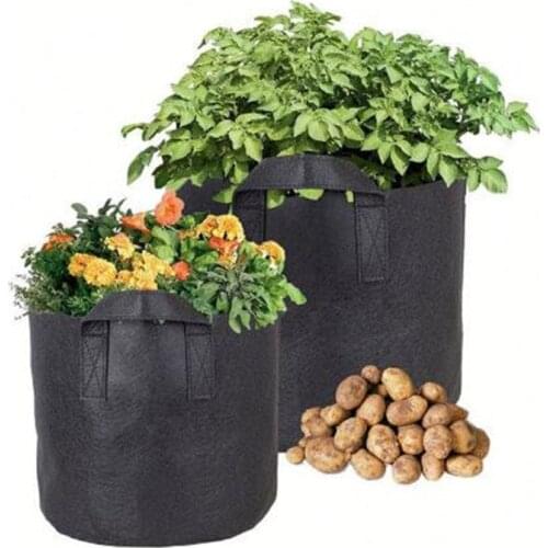 Planting Pots 3pcs 3/5/7 Gallon Grow Bags Felt Gardening Fabric Vegetable Growing Planter Flower Grow Pot