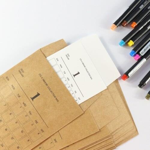 Domikee classic 2020 craft office school document bag fine student ticket memo pad sticker organizer pouch for notebook 12pcs