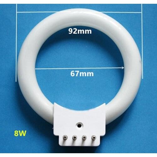 8W Circular Fluorescent Lamp Ring Light Tube for Compound Microscope Ring Lamp White Illumination Inner Diameter 67mm