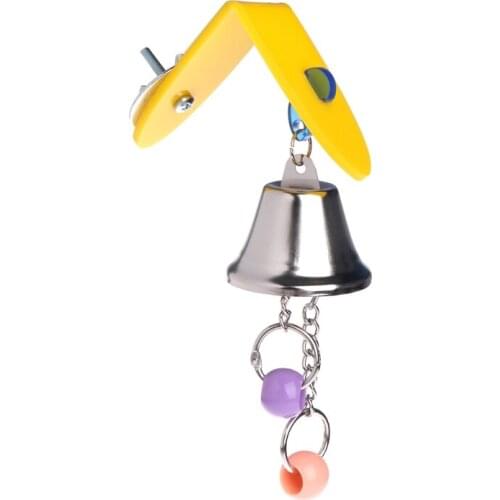 Parrot Bell Toys Birds Chewing Hanging Cage Bite Accessories Parakeet Beads Play