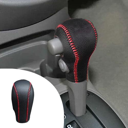 Muchkey Leather Gear Stick Covers For Nissan Sunny 2011-2018 MARCH 2010 2011 2012 2013 2014 2015 Non-slip Automatic Shifter