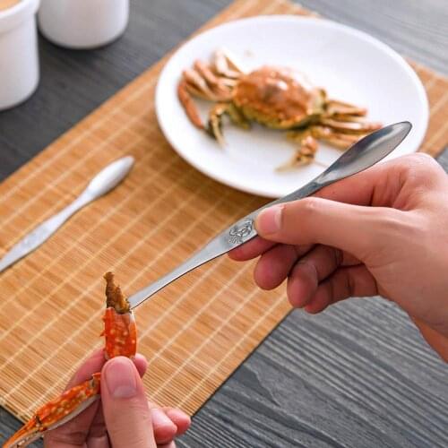 OTHERHOUSE Stainless Steel Crab Forks and Spoon Seafood Forks Crab Peel Shrimp Tool Kitchen Gadgets