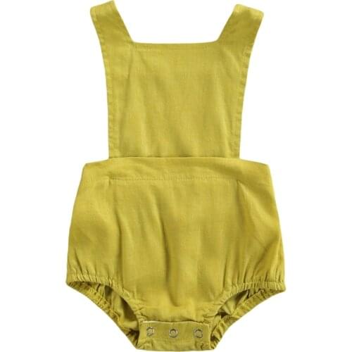 Pudcoco 0-12M Romper Baby Boys Girls Green Sleeveless Loose Button Up Infant Newborn Kids Leotard Jumpsuit Clothes Outfit