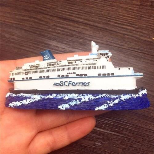 Handmade Canada Fridge Magnet 3D Resin Cruise Ship Decorative Refrigerator Magnetic Stickers Travel Tourist Souvenirs