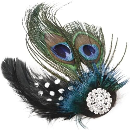 Cute Peacock Feather Hair Clip