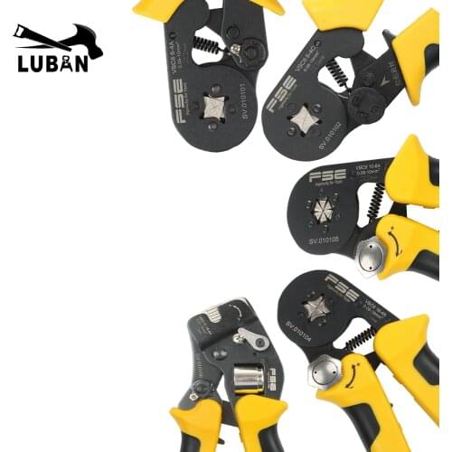VSC8 6-4A 0.08-10mm2 26-7AWG 6-6 6-6A precisa adjustable square tube lace aluminum alloy crimping herramientas de mano