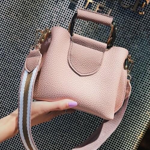 Fashion women summer wave Korean Edition single shoulder bag wideband lychee tattoo handbag high quality