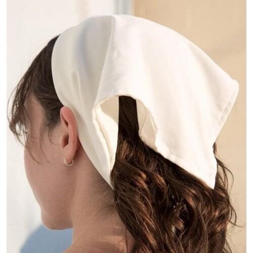 Ladies Fashion Headscarves Solid Color Square Scarf Bandana Headdress Retro Headband Girls Headwarp Simplicity Hair Accessories