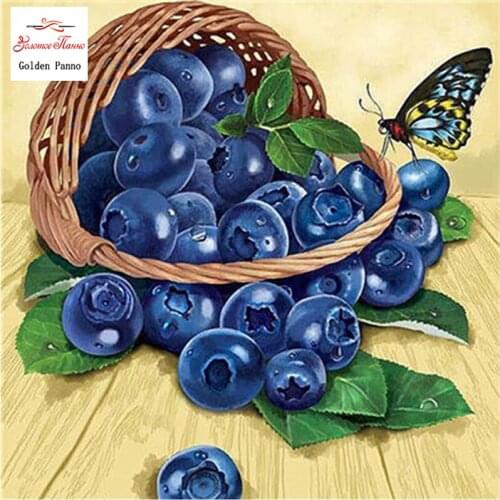 GOLDEN PANNO Diamond Painting Full Square 5D Diy Daimond Embroidery Diamant Mosaic Sale rhinestones pictures Grapes 03