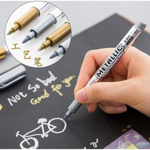 1/2pcs Wedding invitation greeting card sign in gold/silver label pen wedding decoration gift DIY party decoration supplies