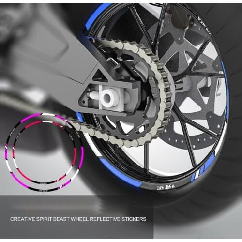 1Set 14 Inch Wheel Strips Funny Car Stickers Vinyl Wrap Reflective Rim Tape Motorcycle Car Tape Car Stickers Styling Creative