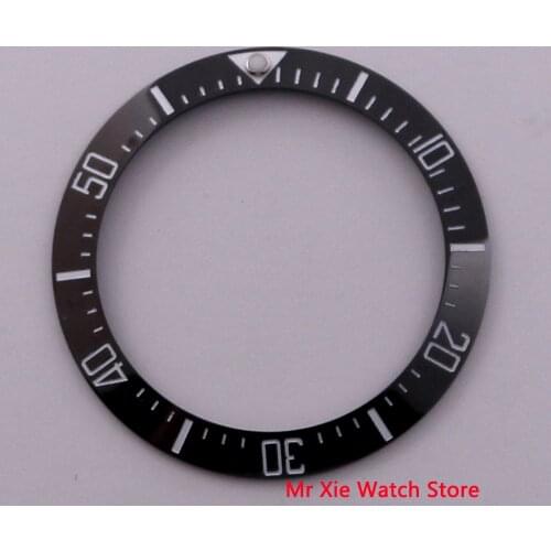 39.7mm black Sterile ceramic bezel insert luminous dot fit 44mm watch case SUB Automatic mens watch