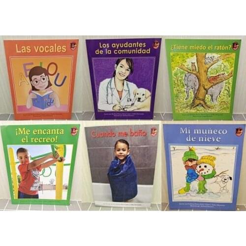 6 Books Parent Child Kids Baby Spanish Picture Book Knowledge Enlightenment Education Interesting Story Reading Board Age 2