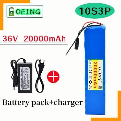202110S3P 36V 20ah Battery ebike battery pack 18650 Li-Ion Battery 500W High Power and Capacity 42V Motorcycle Scooter+charger