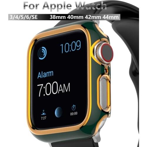 Diamond watch case for Apple watch 44mm 42mm 40mm 38mm Replacement edge protection case for iwatch series 6 SE 5 4 3 Watch case