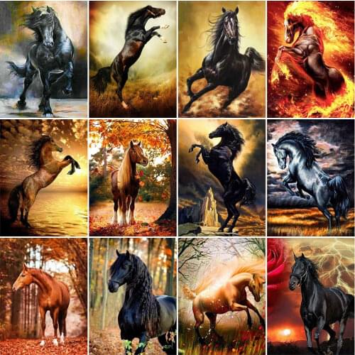 Evershine 5D DIY Diamond Embroidery Horse Cross Stitch Diamond Painting Sale Animals Full Square Mosaic Home Decoration
