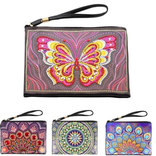 Huacan Special Shaped Diamond Painting Wallet Embroidery Women Clutch Bag Gift 5D DIY Mosaic Butterfly Art