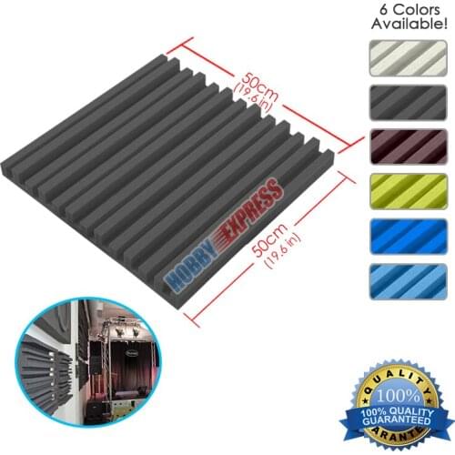 Arrowzoom Metro Striped Insulation Acoustic Panel Soundproof Studio Foam 50x50x5cm (19.6x19.6x1.9in) KK1041