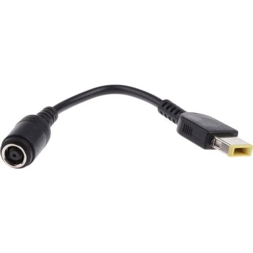 Power Conversion Cable Round Port to Square Port Laptop DC Power Connection Cable for Lenovo X240 X1 G405