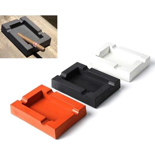 Classic industrial wind concrete decorative ashtray Square cement cigar ashtray