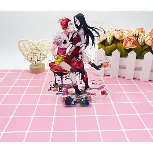 Fashion Anime HUNTER x HUNTER Keychain Cartoon Acrylic Stand Figure Key Chain Cosplay Props Desk Decor Accessories For Teen Gift