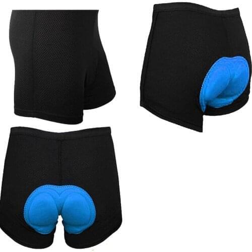Mens 3D Padded Cycling Underwear Bicycle Underpants Lightweight Short Cycling Shorts Blue Bicycle Cycling Comfortable