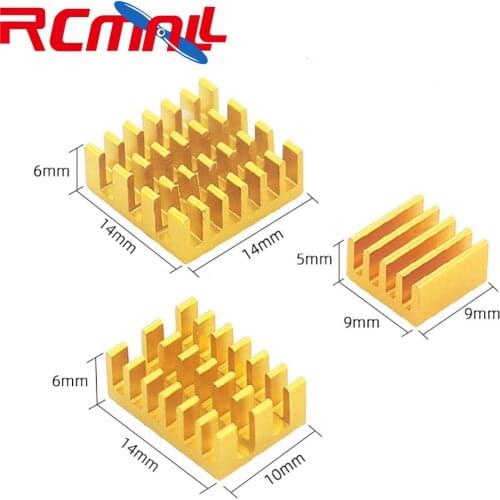 3pcs/lot Heat Sink for Raspberry Pi 4B Aluminum Heatsink Radiator Cooling Kit Cooler for Raspberry Pi 4 Model B