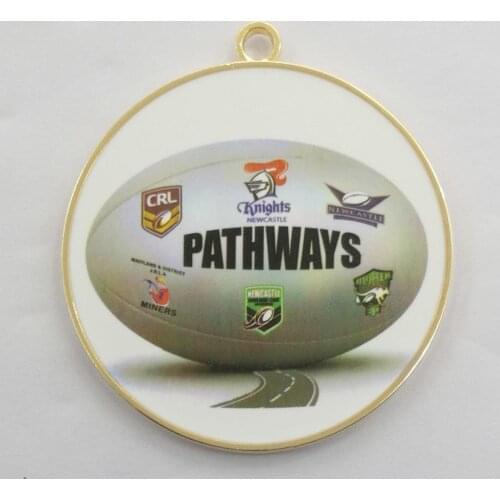 Promotional Gifts Custom Gold Rugby Medal Hot Promo Memorabilia Running Medal