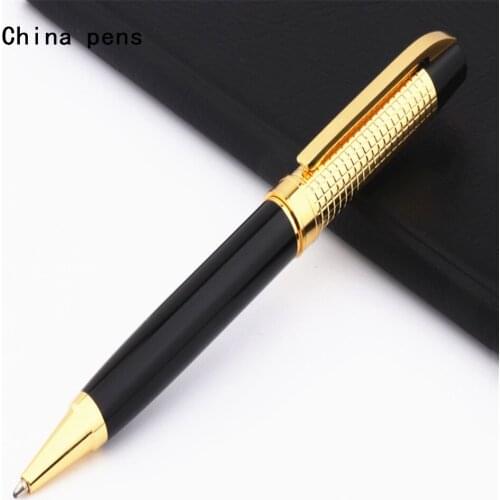 Luxury 713 Golden hat Black Business office Medium nib Ballpoint Pen New School office stationery