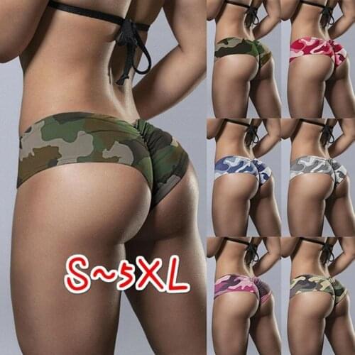 S-5XL Womens Tight-fitting Summer Feminine Hips Camouflage Colorful Printed Casual Short