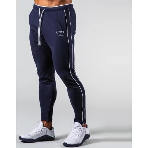 Side Striped Jogging Pants Men Cotton Sport Sweatpants Training Trousers Gym Workout Pants Athletic Slim Fit Running Pants