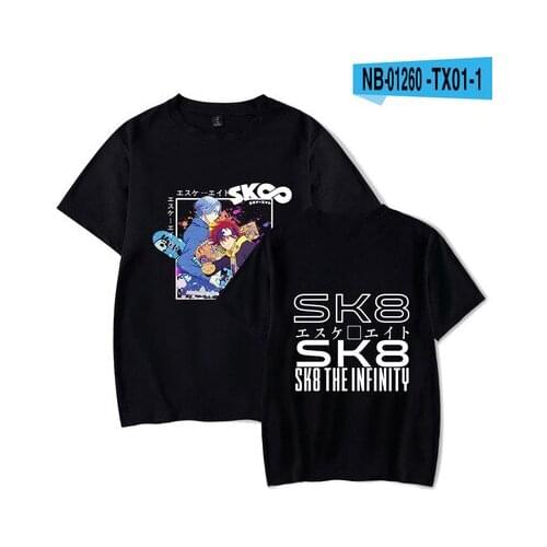 SK8 skateboarding Anime T-Shirts Casual Shirt Short Sleeve Summer Cartoon Tshirt Unisex Gift