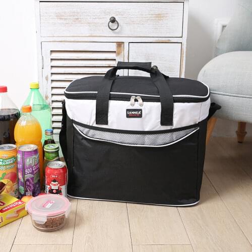 New Style Insulation Ice Bag 34L Large Car Pack Oxford Cloth Lunch Containe Family Outdoor Picnic Portable Lunch Box Bag Handbag