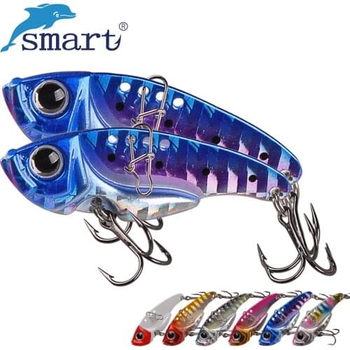 SMART Full Metal VIB Bait 5.2g/7.3g/11g With Snap Sinking Fishing Lures Vibration Isca Artificial Para Pesca Leurre Souple Peche
