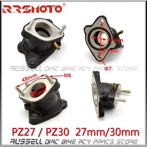 PZ30 PZ27 27mm 30mm Carbretor Rubber Adapter Inlet Intake Manifold Pipe For 200cc 250cc ATV Zongshen Shineray Hisun Quad Buggy