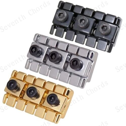 Headless Guitar Locking Nut Replacement parts - Chrome & Black for choose Length 42mm