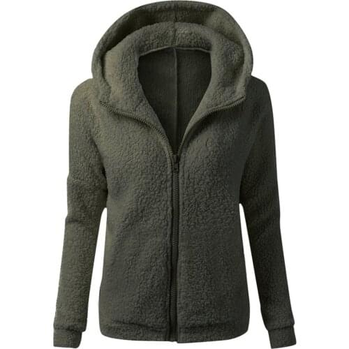 2021 Classic Womens Woolen Coat Female Winter Warm Hooded Coat With Zipper Cotton Coat Outwear Tops Clothes Ropa Mujer