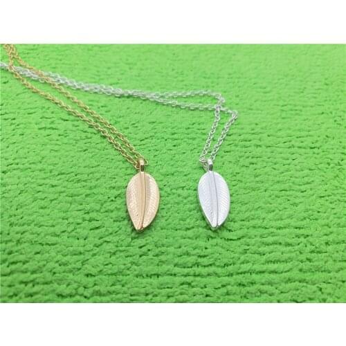 10PCS Small Tree Leaf Necklace Simple Wing Feather Necklace Cute Nature Fallen Leaf Charms Chain Necklaces for Ladies Women Gift