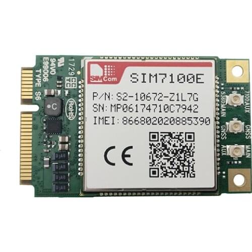 2pcs/lot SIMCOM SIM7100E MINI PCIE low cost 4G FDD/TDD-LTE Modem pin to pin SIM5320E